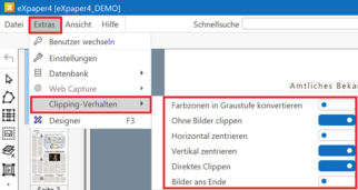Clipping-Verhalten einstellen